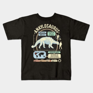 Dinosaur Facts - Anklosaurus Science & Anatomy Gift Kids T-Shirt